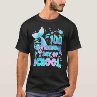 T-shirt 100 Jours Mermazing De L'École Fille Sirène Happy 