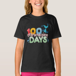 T-shirt 100 Jours merveilleux 100e Jour de l'école Sirène