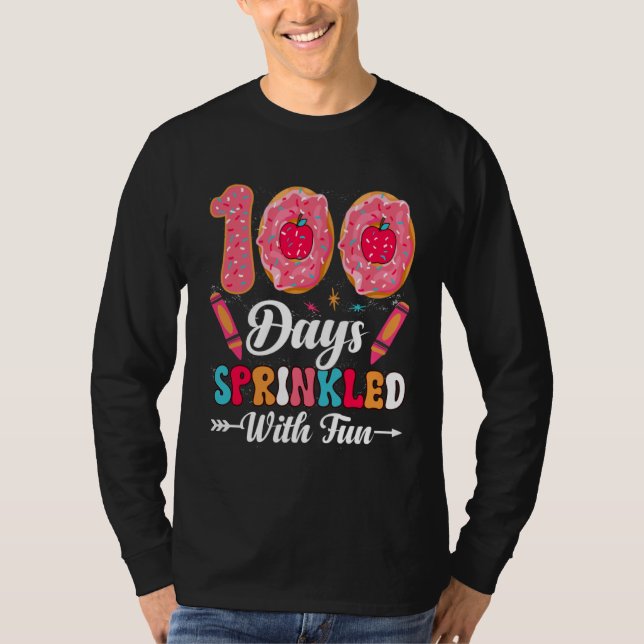 T-shirt 100 jours parsemés de plaisir  Cupcake saupoudré (Devant)