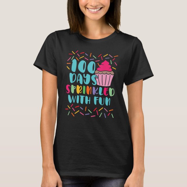 T-shirt 100 Jours Parsemés De Plaisir - Saupoudrer Cupcake (Devant)