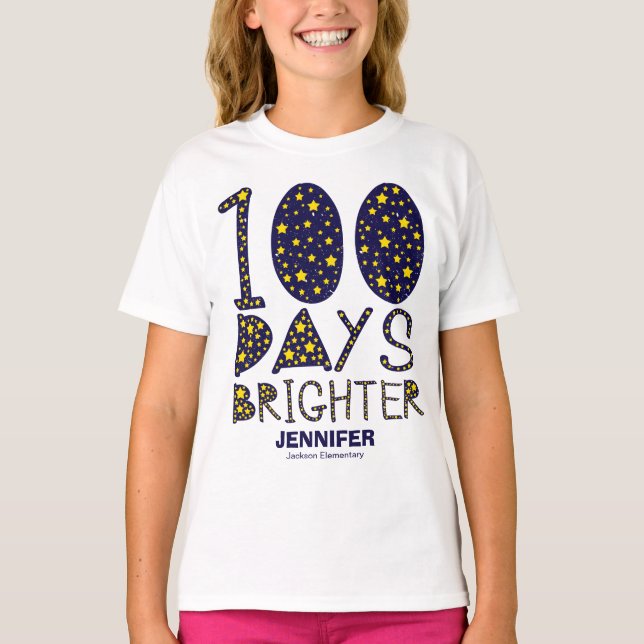 T-shirt 100 Jours Plus Belle Étoiles 100 Jours d'école (Devant)
