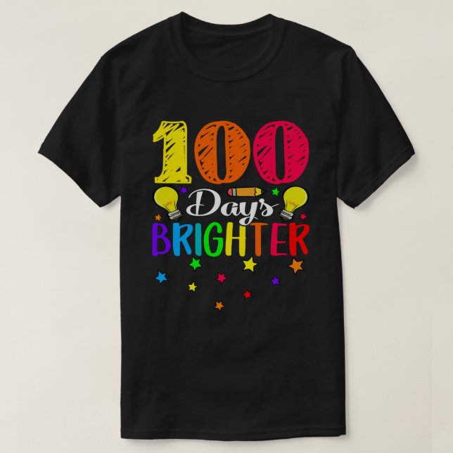 T-shirt 100 Jours Plus Brighton 100E Jour D'Étoiles (Design devant)