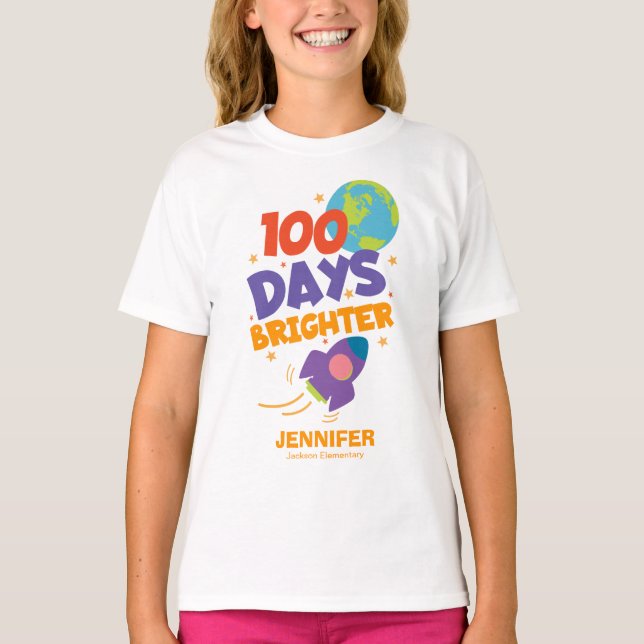 T-shirt 100 Jours plus brillant Roquette mignonne 100 Jour (Devant)