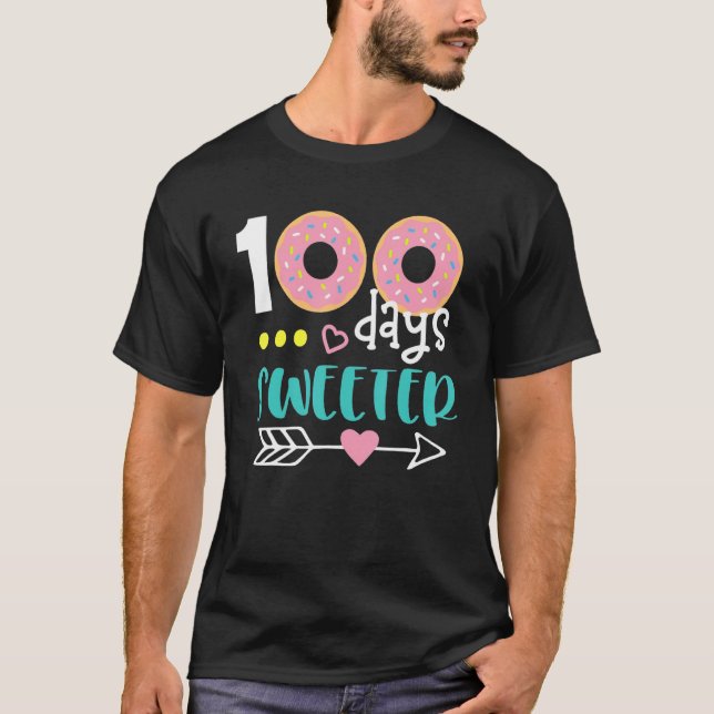 T-shirt 100 Jours plus doux 100e Jour des filles de l'écol (Devant)
