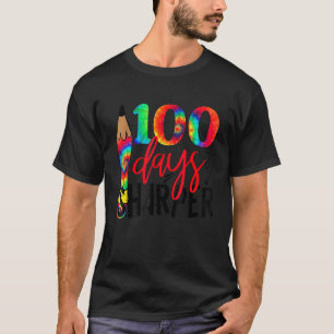 T-shirt 100 jours plus heureux Tie Dye 100e jour d'école