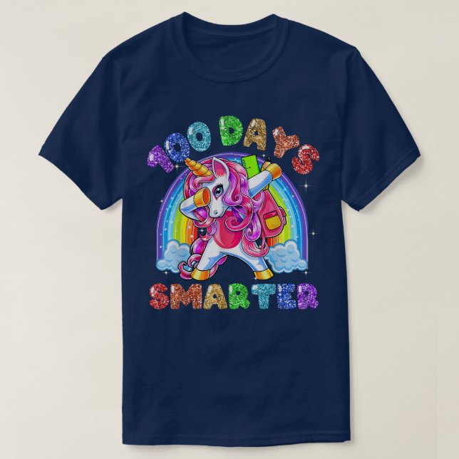 T-shirt 100 jours plus intelligent 100 jours d'école Dabbi (Design devant)