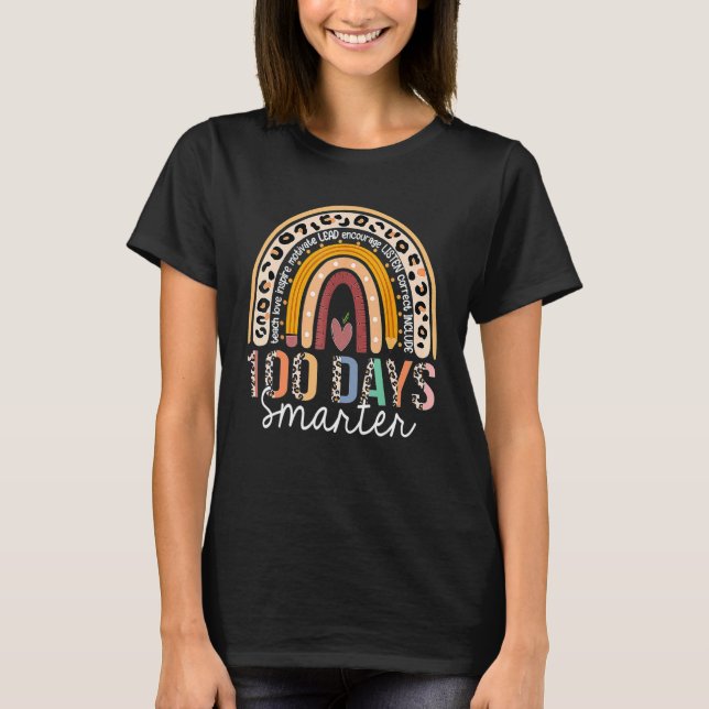 T-shirt 100 Jours Plus Intelligents 100e Jour D'école Arc- (Devant)