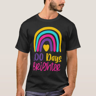 T-shirt 100 Jours Plus Lumineux Enseignantes Filles 100 Jo