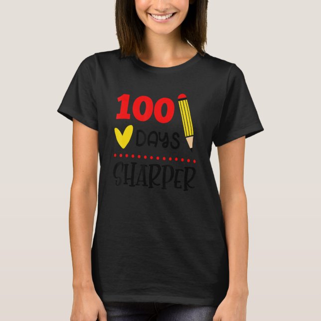 T-shirt 100 Jours plus précis 100e Jour d'école Enseignant (Devant)