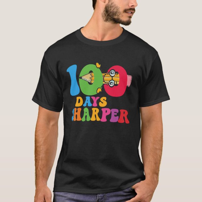 T-shirt 100 Jours Plus Vif Enseignant Élève Joyeux 100e Jo (Devant)