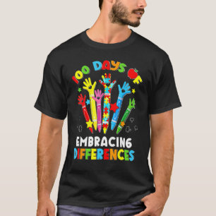T-shirt 100 jours pour embrasser les différences Autisme 1