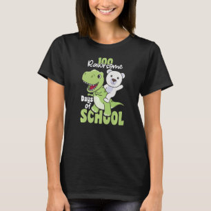 T-shirt 100 Jours Rawrsome De L'École Ours Polaire Trex 10