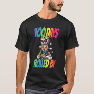 T-shirt 100 Jours roulés par squelette avec Scooter