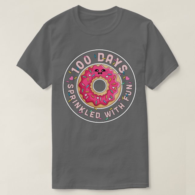 T-shirt 100 Jours Saupoudrés Avec Des Enfants De Donut Amu (Design devant)