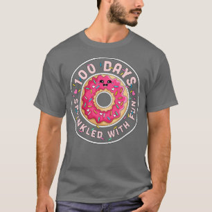 T-shirt 100 Jours Saupoudrés Avec Des Enfants De Donut Amu