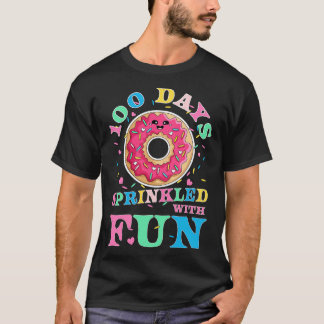 T-shirt 100 Jours Saupoudrés Avec Des Enfants De Donut Amu