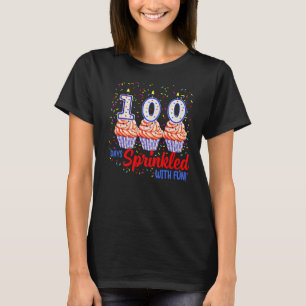 T-shirt 100 Jours Saupoudrés De Cupcake Fun 100e Jour Scho