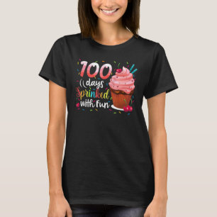 T-shirt 100 Jours Saupoudrés De Cupcake Fun 100e Jour Scho