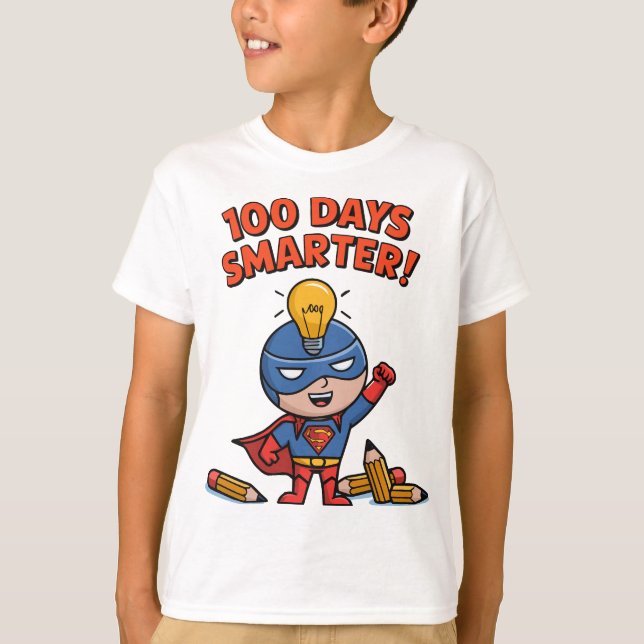T-shirt 100 Jours Smarter 100 Jours d'école (Devant)