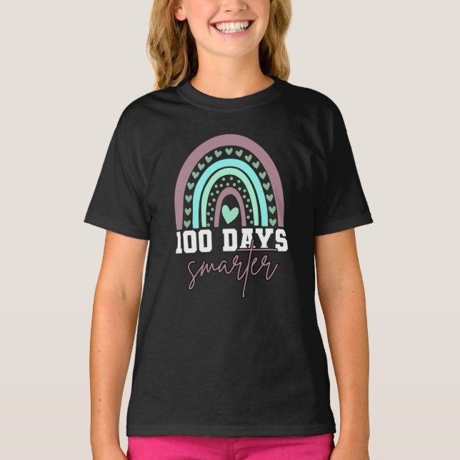 T-shirt 100 Jours Smarter 100e Jour de l'école mignonne Ar (Devant)