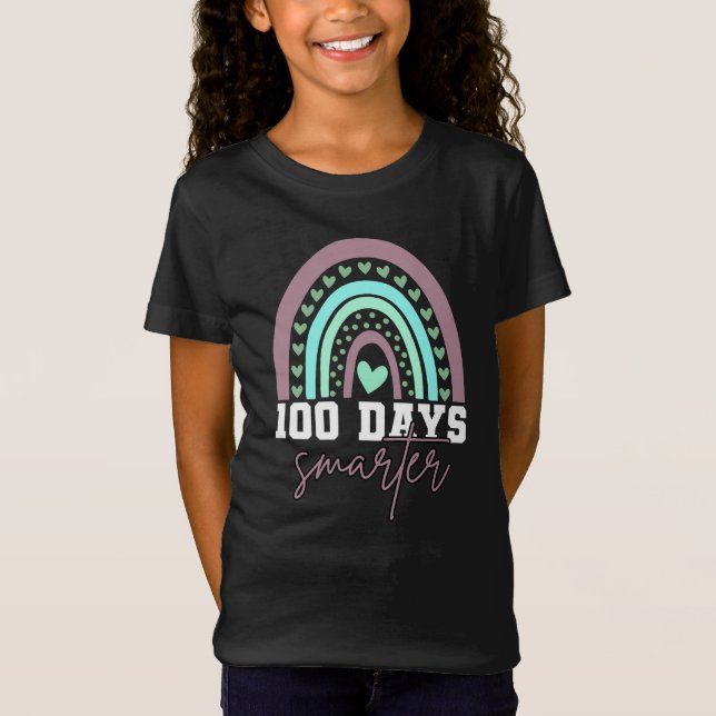 T-Shirt 100 Jours Smarter 100e Jour de l'école mignonne Ar (Devant)