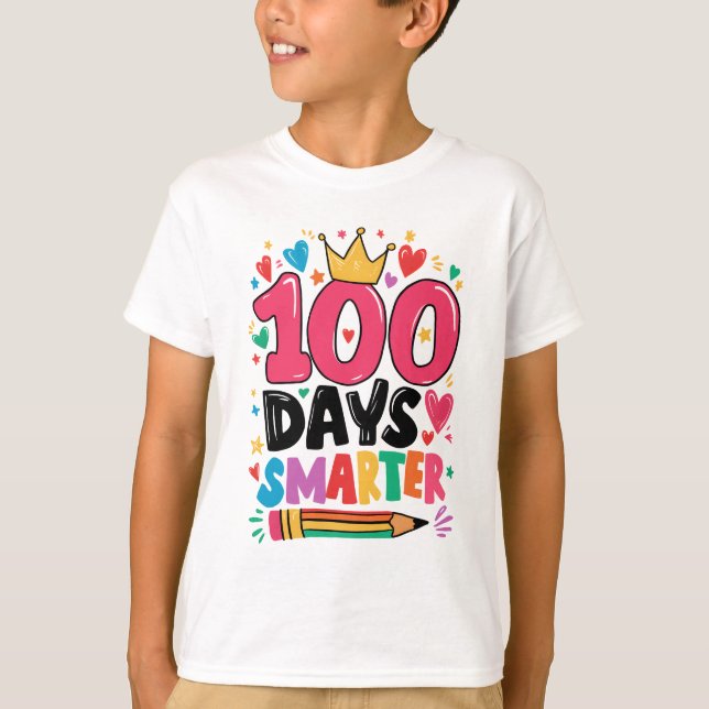 T-shirt 100 Jours Smarter 100E Jour D'École Filles Te (Devant)