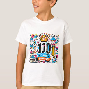 T-shirt 100 Jours Smarter Colorful School Conception de ja