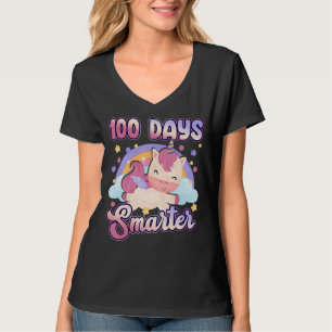 T-shirt 100 Jours Smarter Cute Unicorn 100e Jour Cadeau En