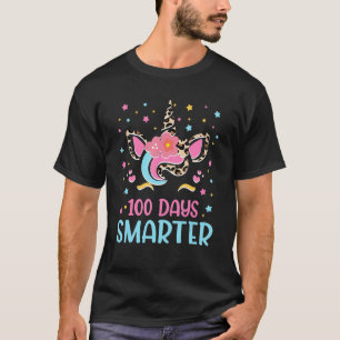 T-shirt 100 Jours Smarter Cute Unicorn Leopard Gift Girls