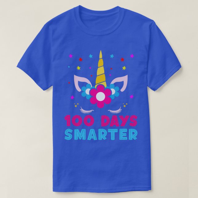 T-shirt 100 Jours Smarter Happy 100e Jour de l'école Unico (Design devant)