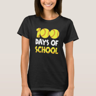 T-shirt 100 Jours Smarter Heureux 100 Jours De Softball Sc