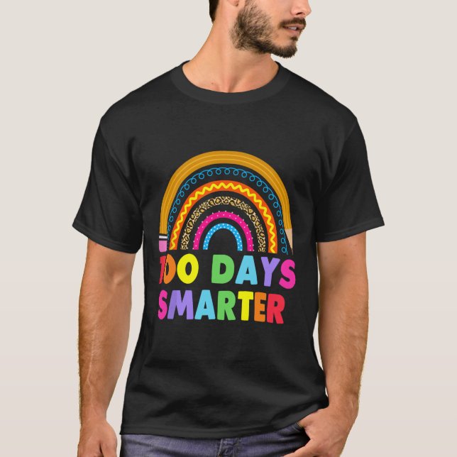 T-shirt 100 Jours Smarter Joyeux 100E Jour De L'École Arc- (Devant)