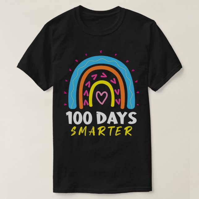 T-shirt 100 Jours Smarter Joyeux 100E Jour De L'École Arc- (Design devant)