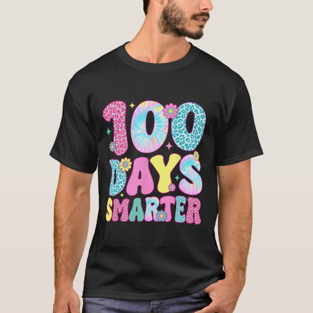 T-shirt 100 Jours Smarter Joyeux 100E Jour D'École Enfants (Devant)