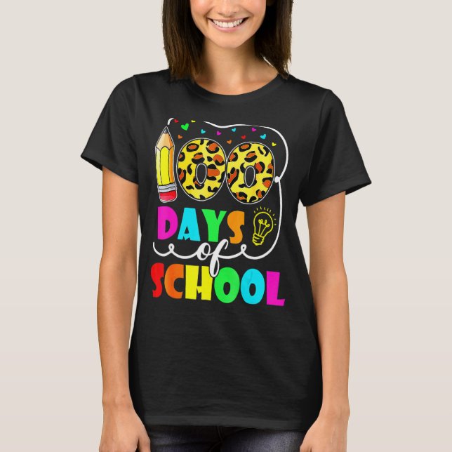 T-shirt 100 Jours Smarter Joyeux 100E Jour D'Étudiant (Devant)