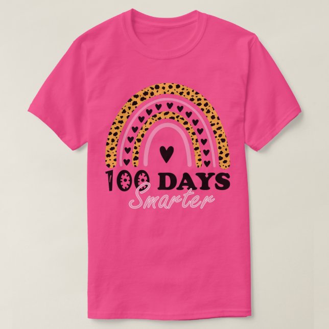 T-shirt 100 Jours Smarter Joyeux 100E Jours D'École Rainbo (Design devant)