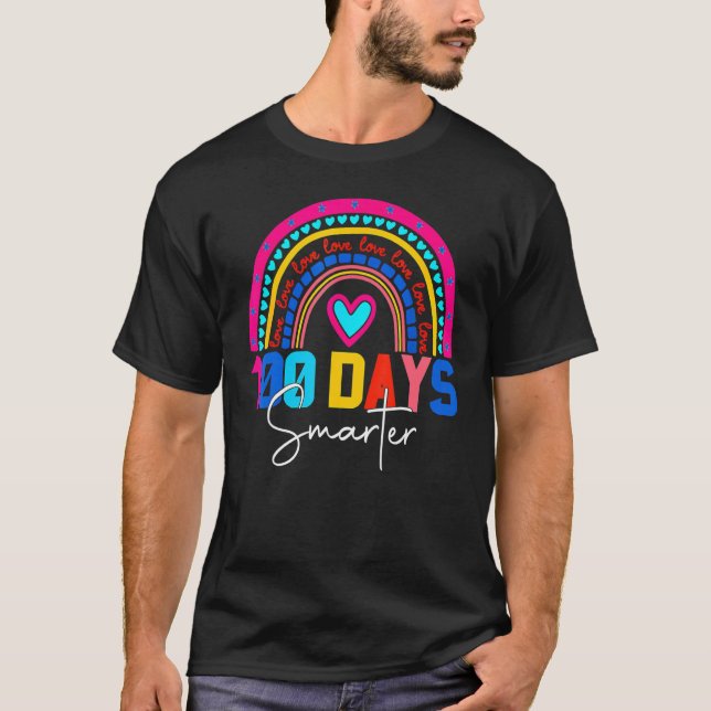 T-shirt 100 Jours Smarter Rainbow Joyeux 100ème Jour De L' (Devant)