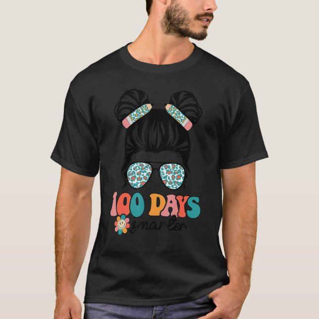 T-shirt 100 Jours Smarter Super 100 Jours D'École Messy B (Devant)