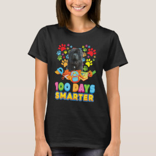 T-shirt 100 jours Smarter Terre-Neuve Chien Empreintes de