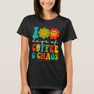 T-shirt 100 Jours super De Café Et Chaos Enseignant 100 Da