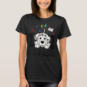 T-shirt 100 Jours super D'École Chien Dalmatien 100E Jour