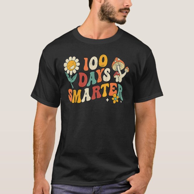 T-shirt 100 Jours super Enseignant Hippie Smarter 100 Jour (Devant)