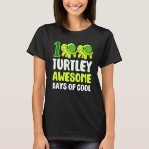 T-shirt 100 jours totalement géniaux Tortue mignonne 100èm