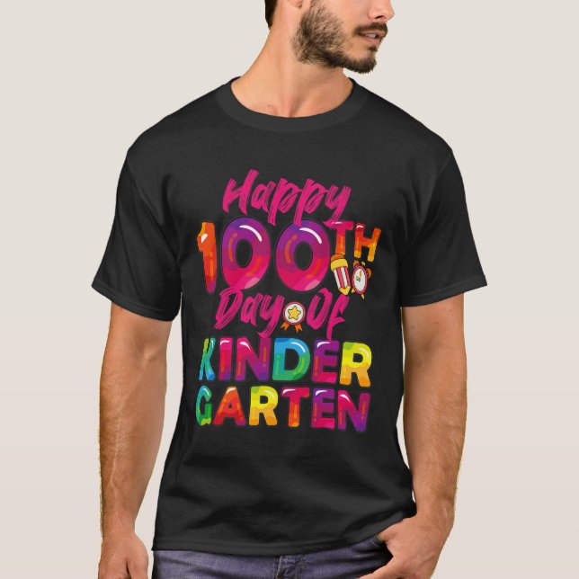 T-shirt 100 Jours Tous Étudiants Professeur Joyeux 100E Jo (Devant)