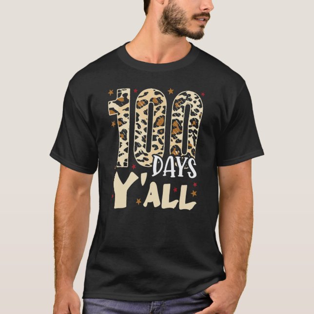 T-shirt 100 Jours Vous Tous Professeur Léopard Élève 100èm (Devant)