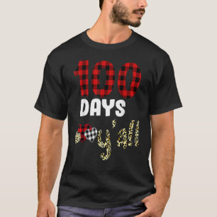 T-shirt 100 Jours Y'all Red Plaid 100e Jour De L'École