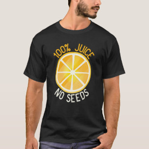 T-shirt 100 Juice No Seeds Orange Vasectomie Homme