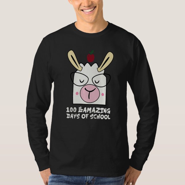 T-shirt 100 Llamazing Days Llama 100th Day Of School Teach (Devant)