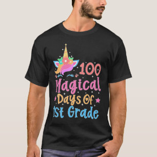 T-shirt 100 Magical Days of 1st Grade School Unicorn Teach