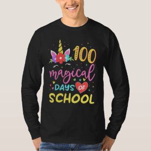 T-shirt 100 Magical Days Of School Cute Unicorn 100th Day